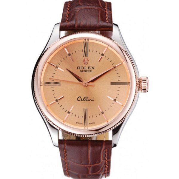 Replica Rolex Cellini 39/40mm Orange Dial 622840 - United Luxury