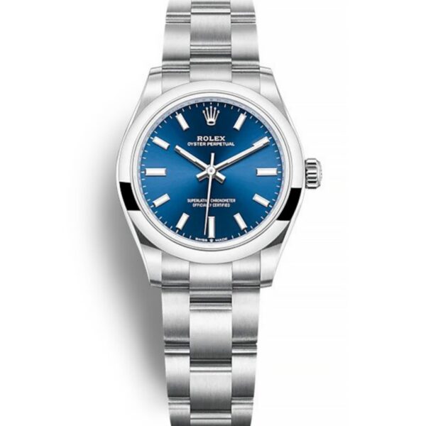 Replica Rolex Oyster Perpetual Lady 31mm Blue Dial 277200 - United Luxury