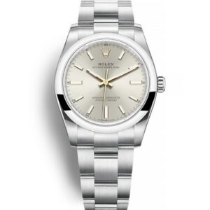 Replica Rolex Oyster Perpetual Lady 31mm Silver Dial 124200 - United Luxury
