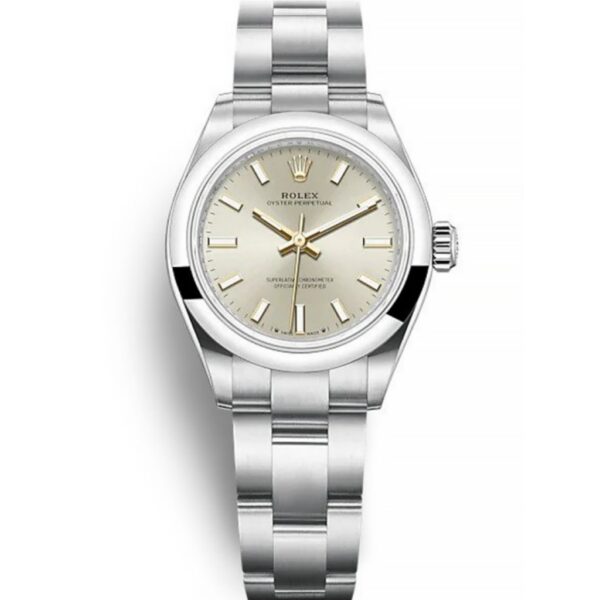 Replica Rolex Oyster Perpetual Lady 28mm Silver Dial 276200 - United Luxury