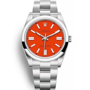 Replica Rolex Oyster Perpetual Lady 36mm Coral Red Dial 126000 - United Luxury
