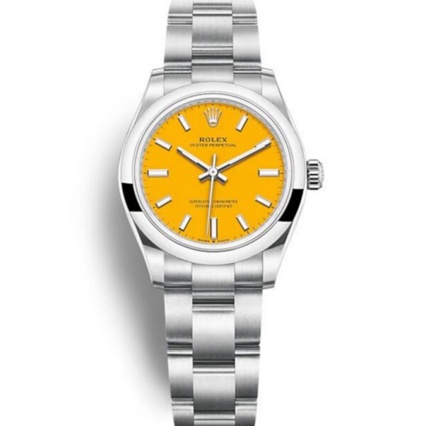 Replica Rolex Oyster Perpetual Lady 31mm Yellow Dial 277200 - United Luxury
