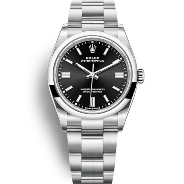 Replica Rolex Oyster Perpetual Lady 36mm Black Dial 126000 - United Luxury