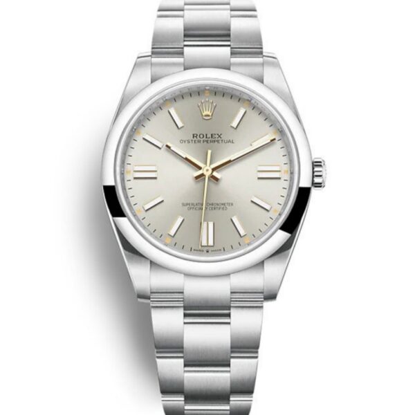 Replica Rolex Oyster Perpetual 41mm Silver Dial 124300 - United Luxury