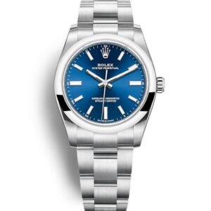 Replica Rolex Oyster Perpetual Lady 31mm Blue Dial 124200 - United Luxury