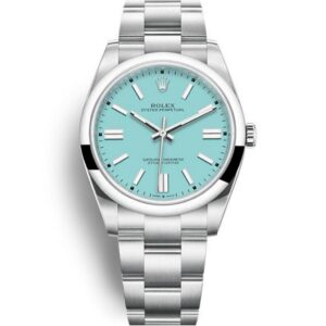 Replica Rolex Oyster Perpetual Lady 36mm Turquoise Blue Dial 124300 - United Luxury
