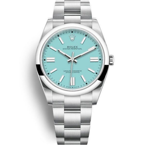 Replica Rolex Oyster Perpetual Lady 36mm Turquoise Blue Dial 124300 - United Luxury