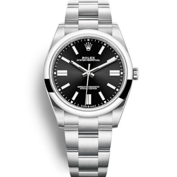 Replica Rolex Oyster Perpetual Lady 41mm Black Dial 124300 - United Luxury