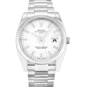 Replica Rolex Oyster Perpetual Date 31mm White Dial 115234 - United Luxury