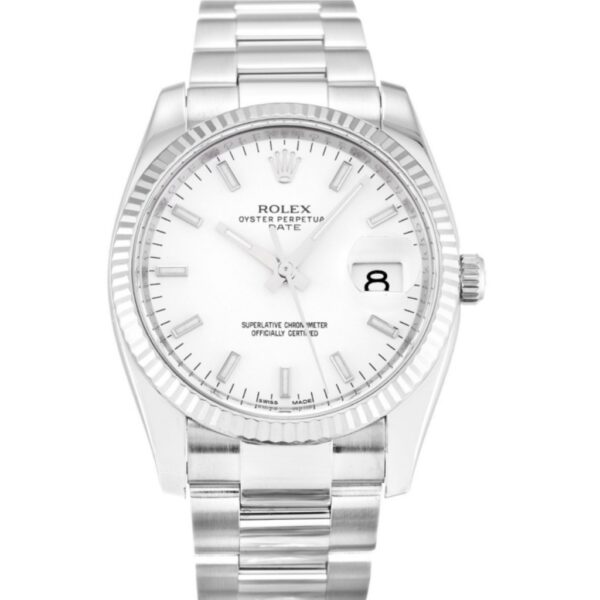 Replica Rolex Oyster Perpetual Date 31mm White Dial 115234 - United Luxury