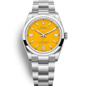 Replica Rolex Oyster Perpetual Lady 36mm Yellow Dial 126000 - United Luxury