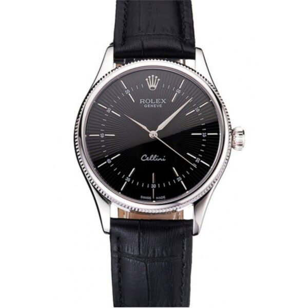 Superclone Rolex Cellini 38mm Black Dial REP016809 - United Luxury