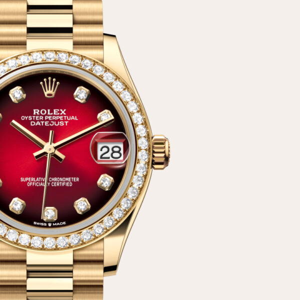 Rolex Datejust 31 Oyster, 31 mm, yellow gold and diamonds - United Luxury